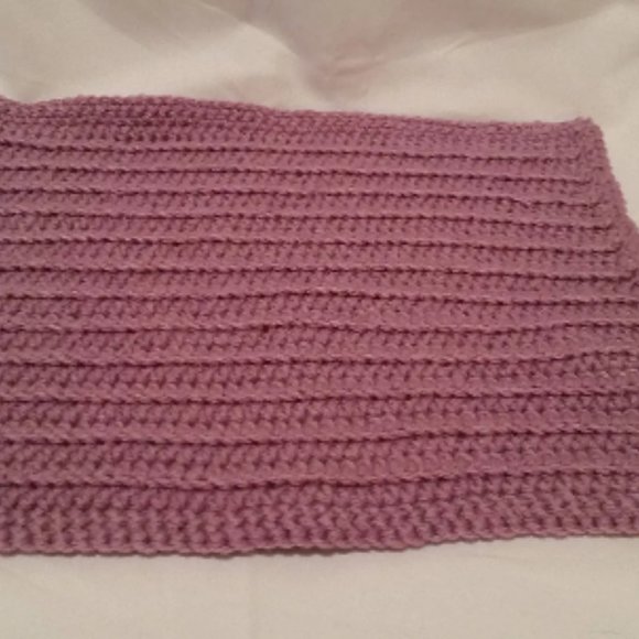 Crochet Hunter Green Three Piece Wash Cloth Set/New - Picture 4 of 5